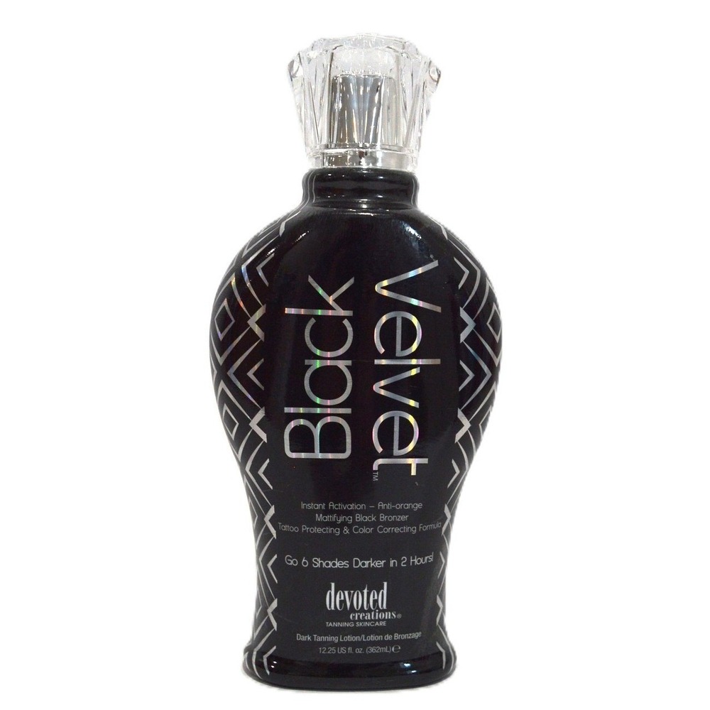 Devoted Creations Black Velvet Mattifying Black Bronzer Tanning Lotion 12.25oz